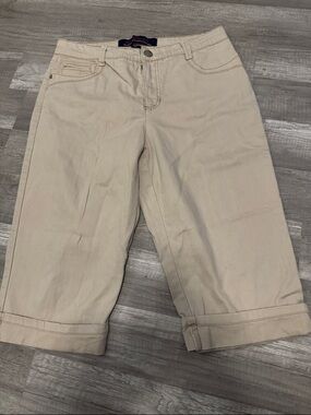 Gloria Vanderbilt Beige Denim Capri